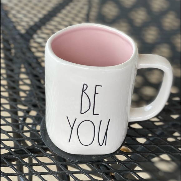 Rae Dunn Be You Mug Pink Inside